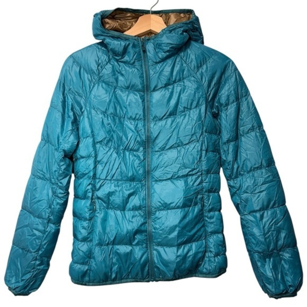 Uniqlo Turquoise Hooded Puffer Jacket size XS